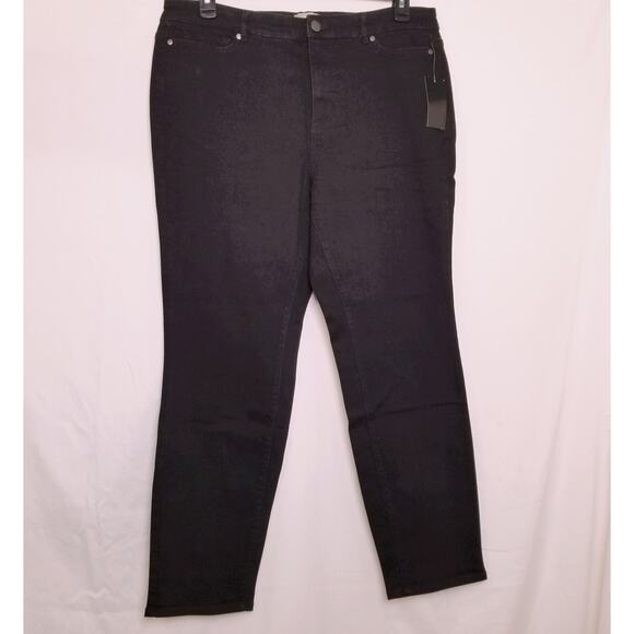 NWOT's-Motto Womens Black High Rise Skinny Stretch Jeans 5 Pockets Size 16W (36) - Picture 1 of 9